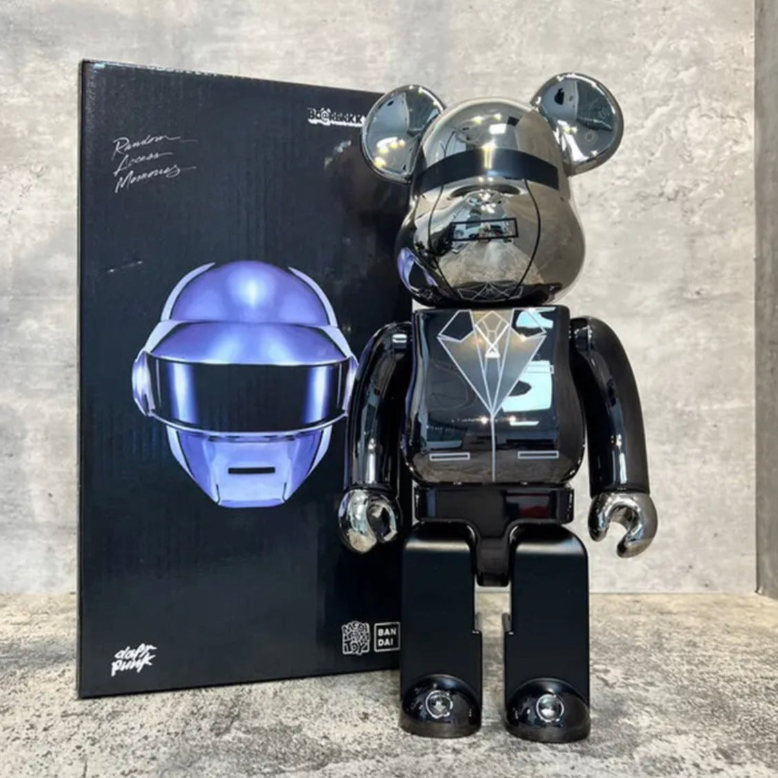 Bearbrick Daft Punk Plateado